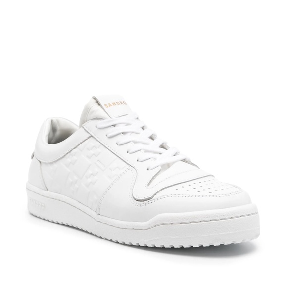 Cross Embossed cross leather sneakers - Picture 1 of 6